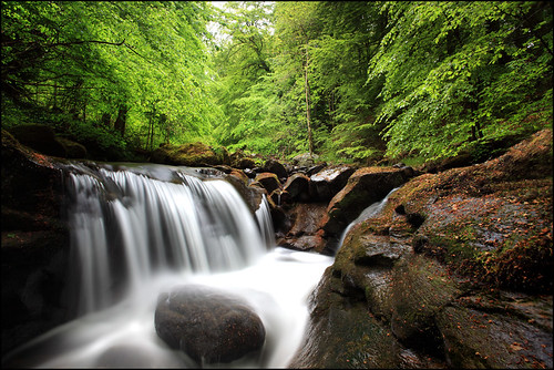 Waterfall @ the Birks by angus clyne