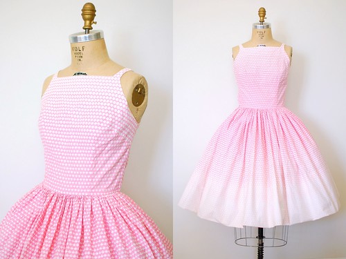 Vintage 50s Madeleine Fauth Pink Cotton Print Sundress | Flickr