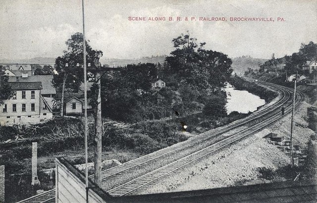 Scene along BR&P Railroad, Brockwayville, PA.