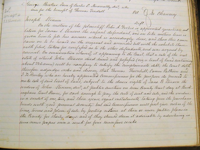 Old Buckingham Document Circa 1877