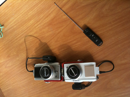 Dual Olympus Pen E-P1 system for stereophotography | Flickr