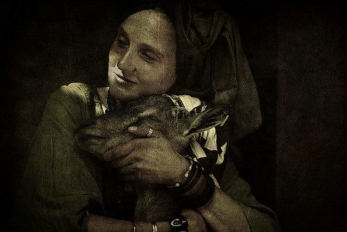 Marta and the goat _Portrait by lilion (Beatrix Jourdan)