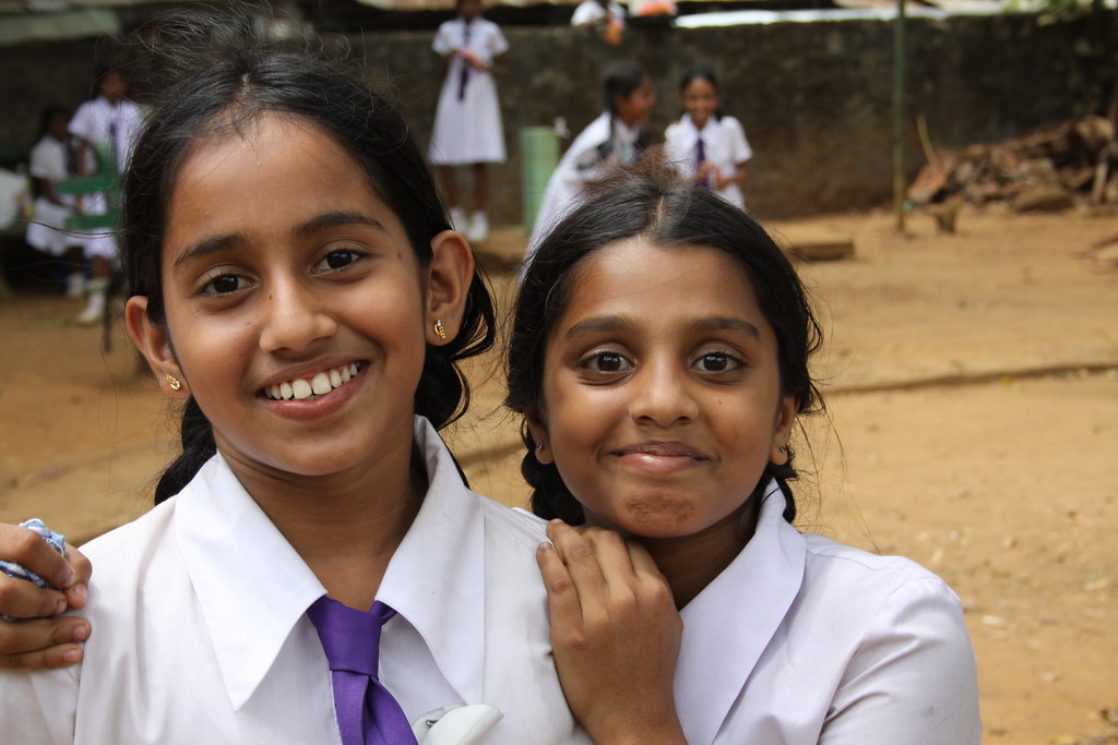 Young Sri Lankan Girls, Pinnawela Elephant Orphanage, Sri Lanka, 2010.