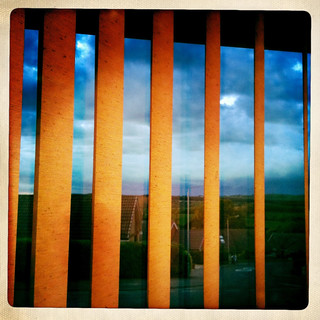 Sunset through the blinds