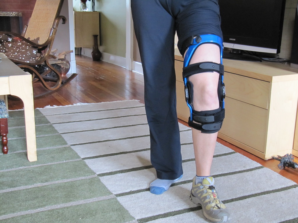 my new knee brace.. waiting to be tested in the 'real' hik… | Flickr