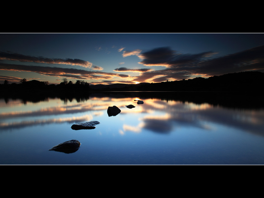 Sunset Clunie Loch by angus clyne