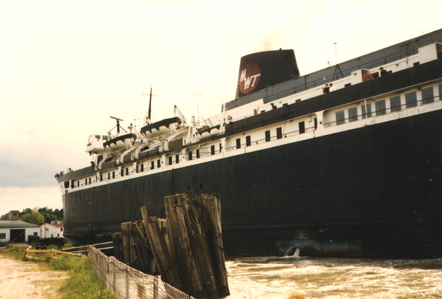 The S.S. Badger in port, 1985