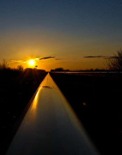 sunset canada reflection rail trail saskatoon saskatchewan