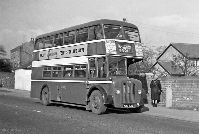 31-03-62 West Riding KHL833 at Rawcliffe working from Leeds to Goole