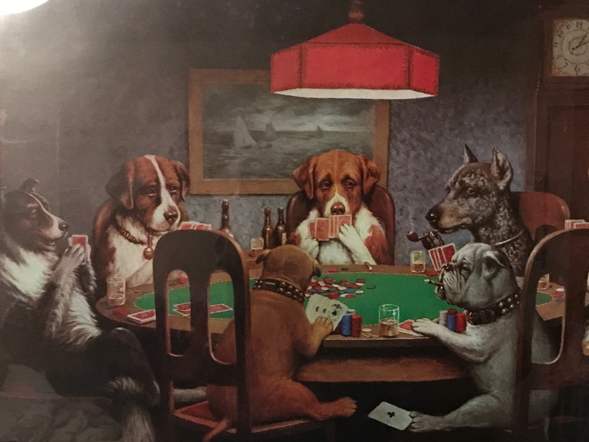 Dogs playing Poker!