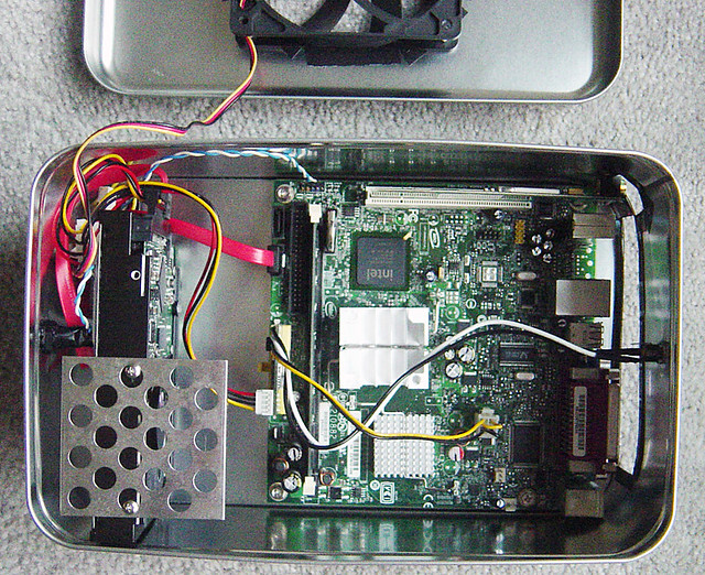 inside | My Mini-itx motherboard fitted inside the smaller o… | Flickr