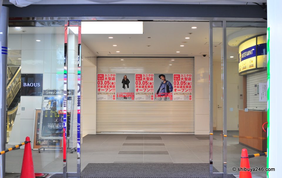 Uniqlo coming to this space very soon now. Above here is the billiard and darts bar that I have written about before.