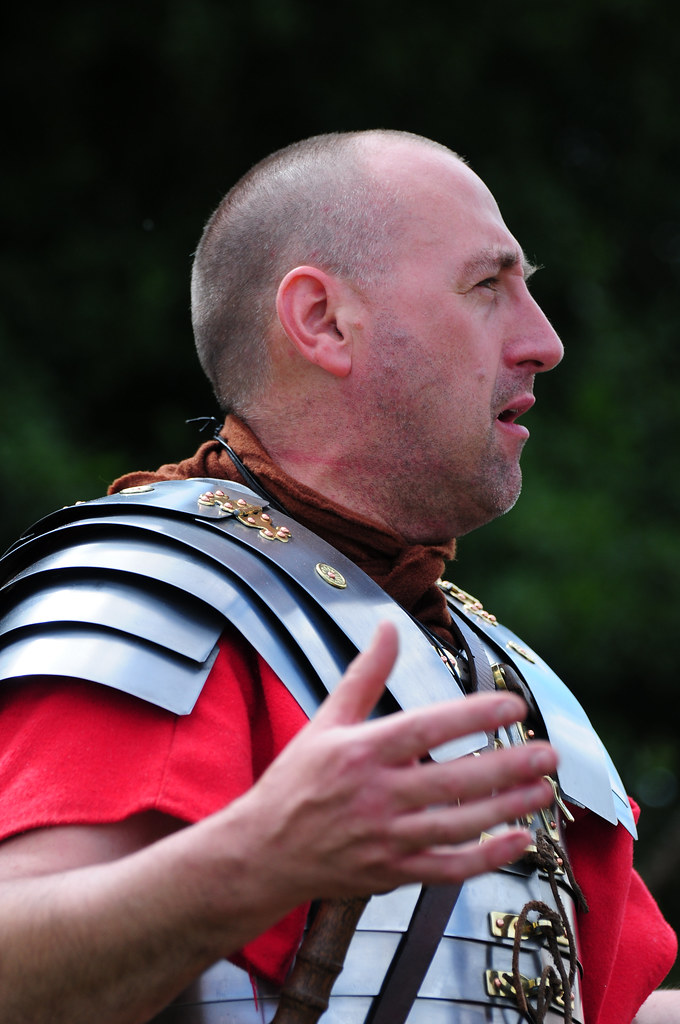 Roman Soldier with Breastplate, Ermine Street Guard, Kelmarsh Festival of History 2009