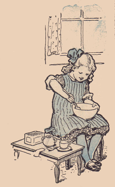 Making a cake for my dolly ill by Charles Copeland