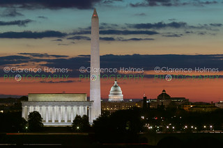 Washington DC Landmarks at Sunrise