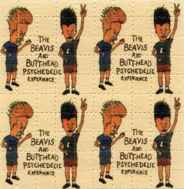 Mark McCloud's Beavis & Butthead Psychedelic Experience all over the USA in 1994 ORIGINAL PRINT of 100 tabs