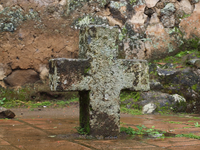 Cross Inside the Ujarras Ruins