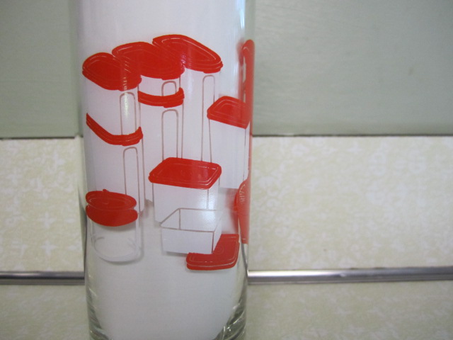 tupperware painted drinking glass