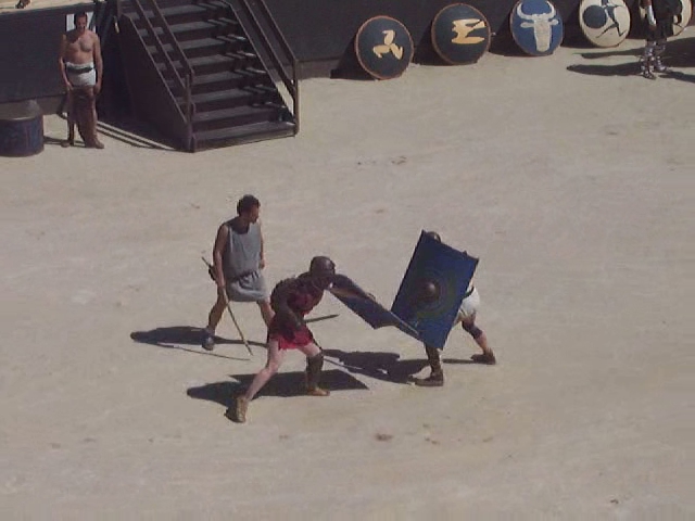 Demonstration of Gladiator fight in the Orange Theatre