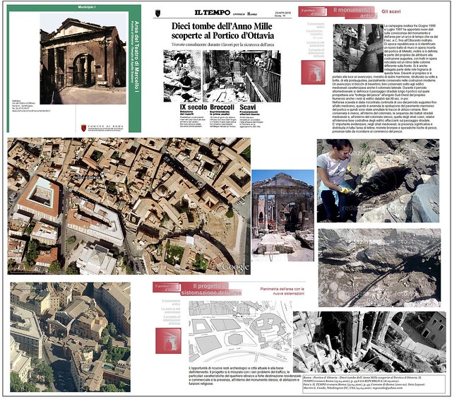 ARCHAEOLOGICAL NEWS: Roma - Portico d' Ottavia - Dieci tombe dell' Anno Mille scoperte al Portico d'Ottavia. IL TEMPO cronaca Roma (23.04.2010), p. 49 & LA REPUBBLICA (16.05.2002).