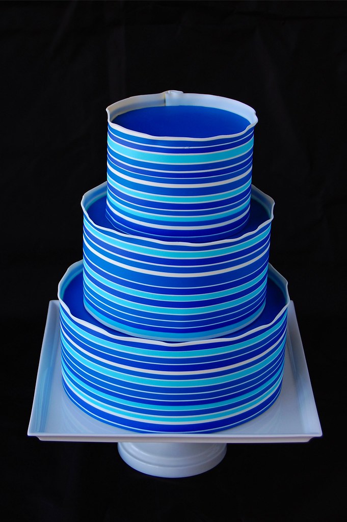 Blue Stripe Cake