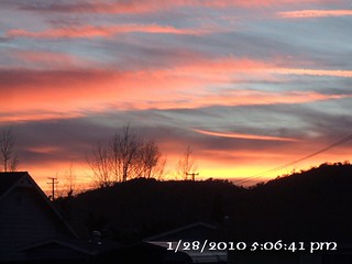 Sunset over Tehachapi Mts