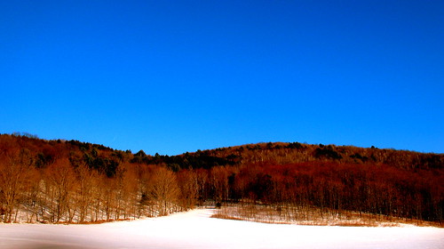 new york blue sky snow landscape hill cooperstown cooperstownny