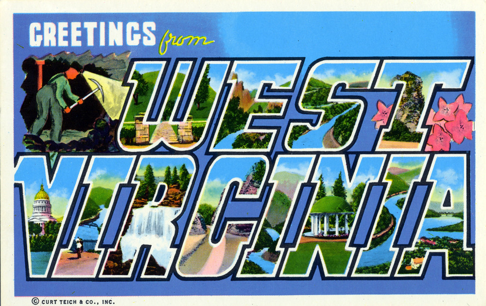 Greetings from West Virginia - Large Letter Postcard