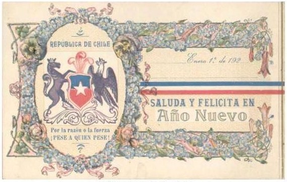 celebracion Primer Centenario 1910, a falta de Huemul el escudo tiene un caballito