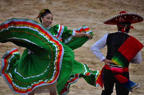 blue red white black green mexico dance cowboy dancing yucatan mexican sombrero tradition d5000