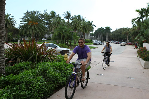 Students ride bikes