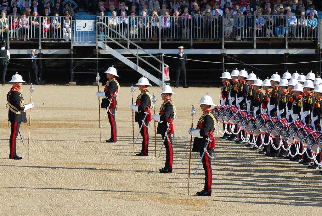 Royal Marines Massed Bands Beating Retreat - Horseguards, … | Flickr