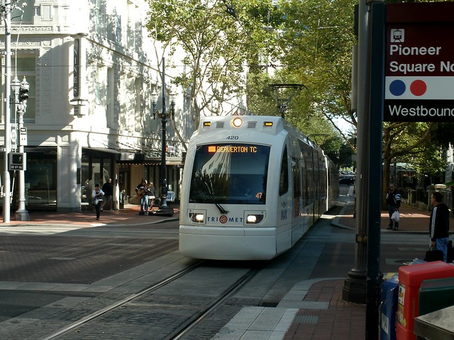 MAX train at Pioneer Square