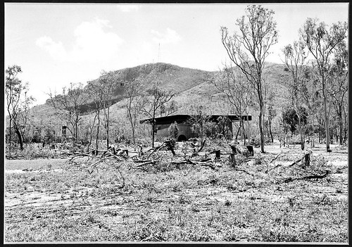 The Library on the Douglas campus, Townsville after Cyclone Althea in 1971.