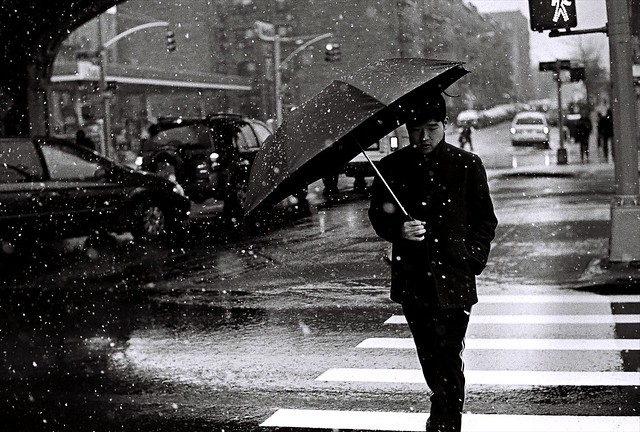 Guy with umbrella