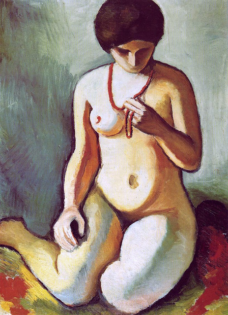 August Macke 1910 Nude with coral nacklace - Hannover, Sprengel Museum; Ath