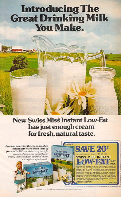 1970's Low-Fat Swiss Miss Magazine Ad