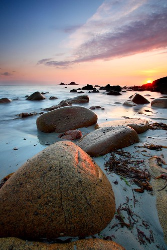 Porth Nanven Sunset by Tony Armstrong-Sly