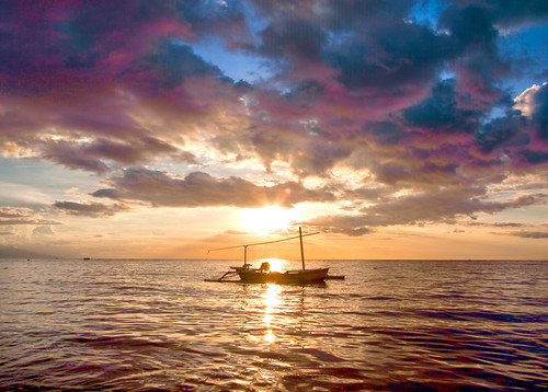 ocean sunset sky bali beach stone clouds indonesia boat jim hdr lovina jimstone