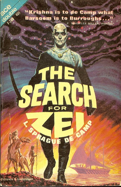L. Spregue de Camp - Search for Zei - Ace Double F-249 - cover artist Ed Emshwiller