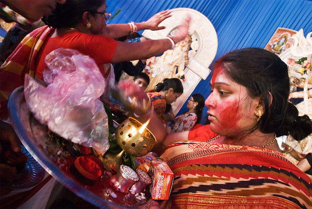 Shidur Khela in Durga Puja [Sakhari Bazar - Dhaka, Bangladesh]
