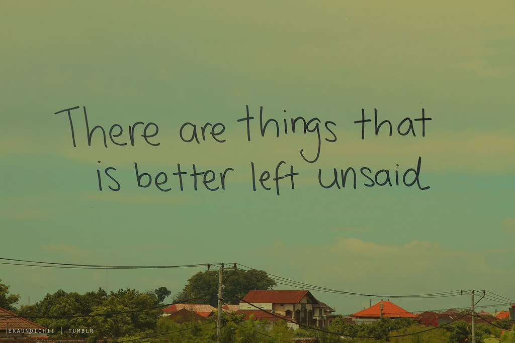 Good left good right. Left Unsaid. Unsaid.