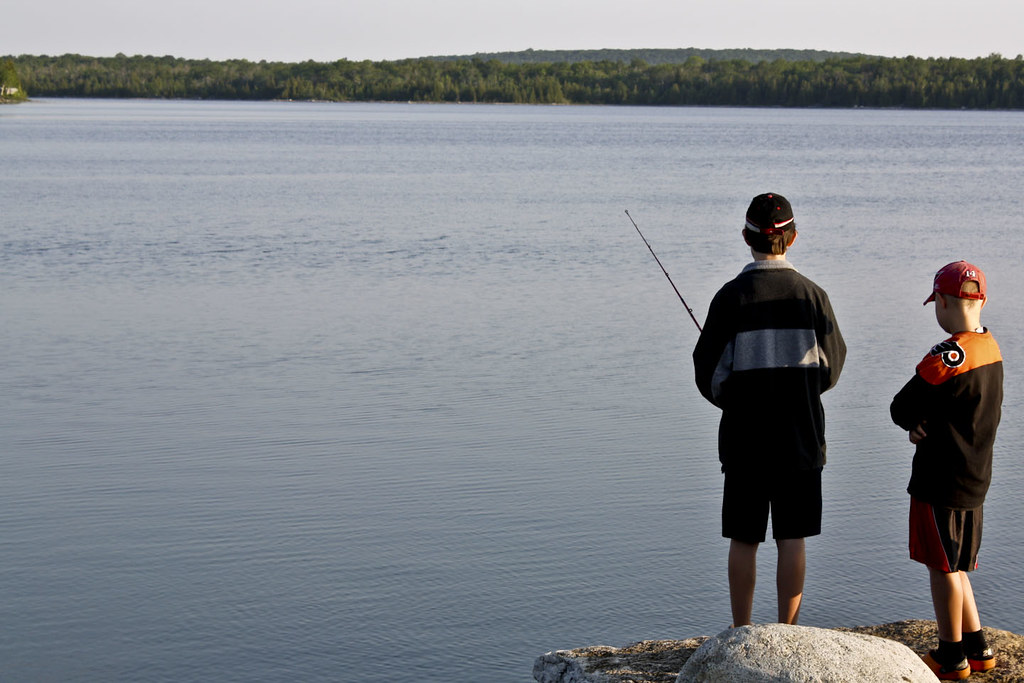 Gillies Rake Fishing on GIllies Lake | Boys enjoying the early morning fi… | Flickr
