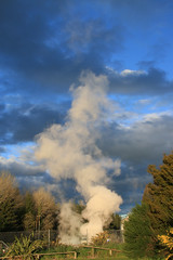 Steam at Sunset