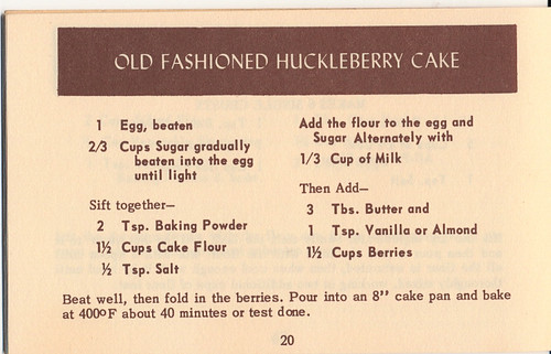 Huckleberry Cake