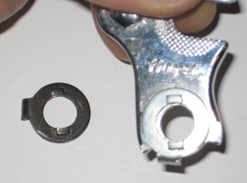 Huret Style Derailleur Claw Hanger With Washer In Place