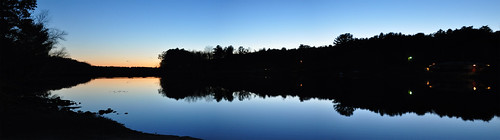 sunset lake reflection water pa birchwood pocono blca