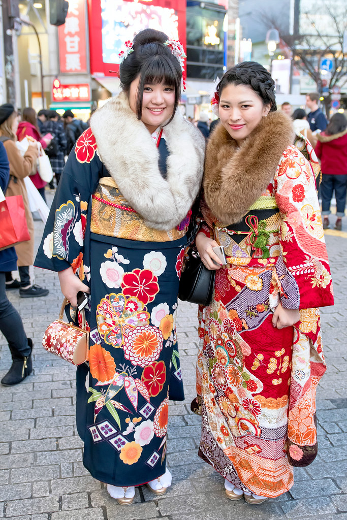 Coming of Age Day Kimono, Japan | Japanese kimono on the str… | Flickr