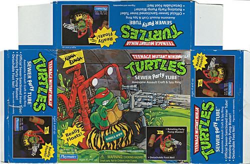 Teenage Mutant Ninja Turtles :: SEWER PARTY TUBE { KB Toys Reissue } ..box i  (( 1998 )) by tOkKa