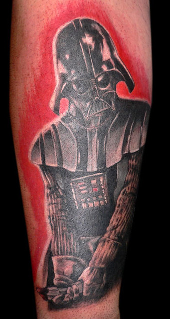 Darth Vader tattoo | Done last year part of full Star Wars s… | JR Linton |  Flickr